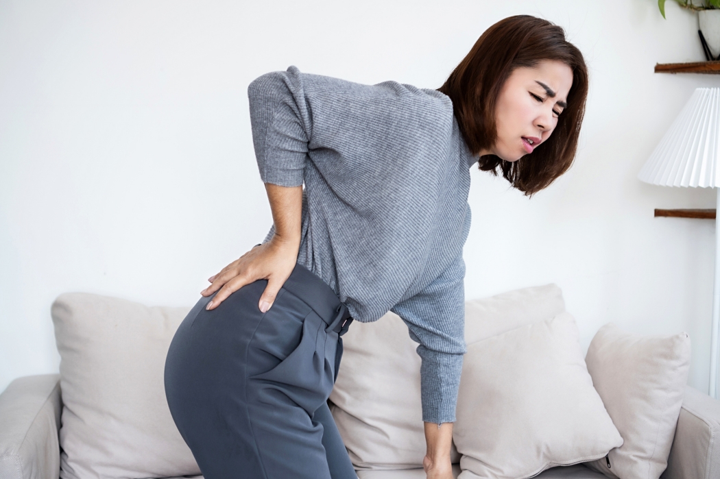 A woman suffers from sciatica which is diminishing her quality of life.